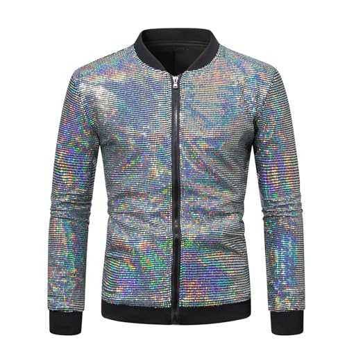JIANROU Men's Bomber Jacket, Transition Jacket, Autumn Blouson, Hardshell Jacket, Men's Winter Running Jacket, Men's Cotton Jacket, Bomber Blouson Men
