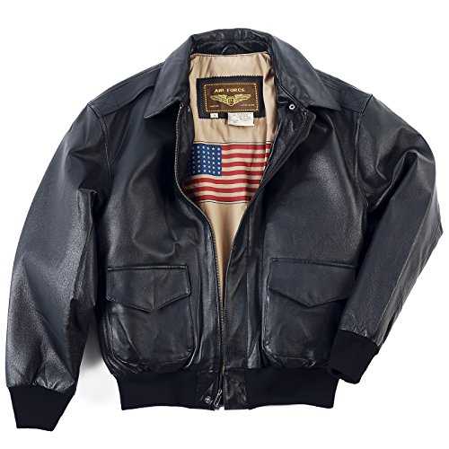 Landing Leathers Men Air Force A-2 Leather Flight Bomber Jacket (Also available in Big & Tall)