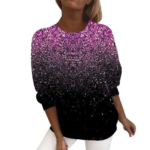 Cocila Women's Sparkly Sequin Long Sleeve Asymmetrical Festival Party Top Size 25 White