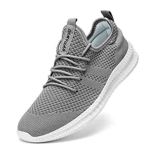 CAIQDM Mens Trainers Running Shoes Athletic Walking Fitness Tennis Sneakers Gym Workout Casual Sport Jogging Shoes