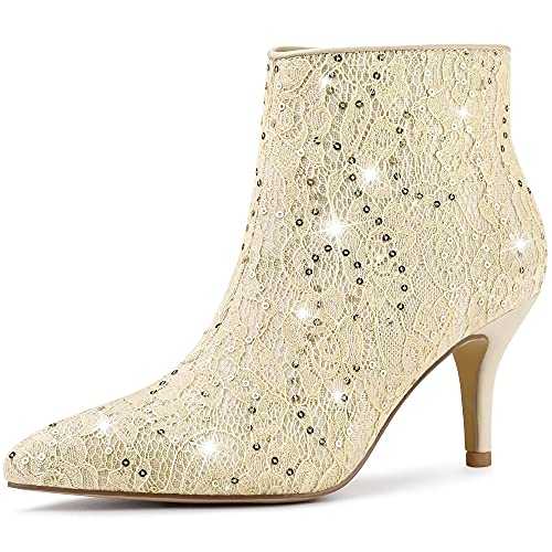 Allegra K Women's Glitter Heeled Sandal