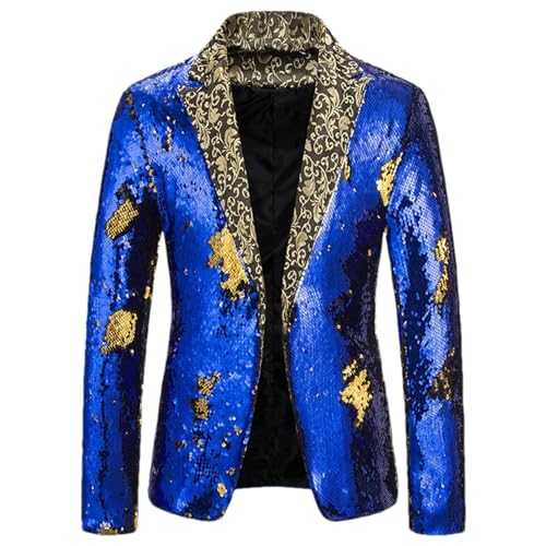 Men's Blazer Shiny Sequin Shawl Collar Suit Wedding Groom Singer Prom Glitter Suit Jacket Dj Club Stage Men Suit