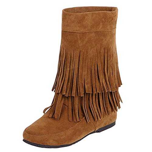 SJJH Women Ankle Boots and Nubuck Materail Women Western Roman Boots with Flat Heel