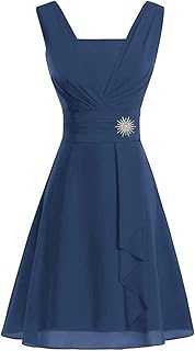 Zhsxertwy Dresses for Women UK Women Formal Wedding Bridesmaid High-Waist Prom Gown Dress Polyester Coolcasual Women Summer Dress Plus Size