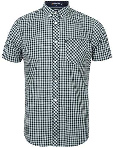 Le Shark Mens Varden Cotton Short Sleeve Gingham Shirt