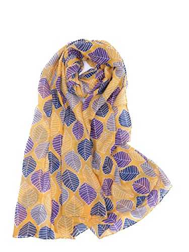 Claudia & Jason® Tree Leaves Print Large Size - All Seasons Scarf