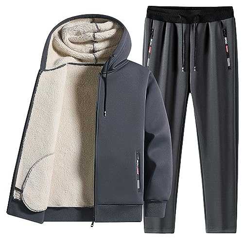 Suit Blue Casual Sport Trend Lamb Fleece Suit Plus Size One More