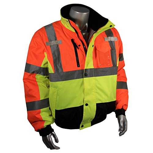 Radians SJ12-3ZMS-M 3 Weather Proof Multi-Color Bomber Jacket with Quilted Built-in Liner, Medium