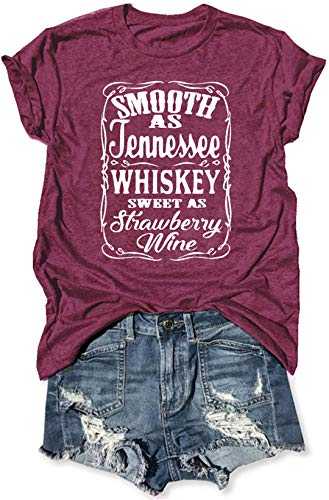 Smooth As Tennessee Women Vintage Country Shirts Nashville Country Concert T Shirt Summer Casual Retro Graphic Tees Top