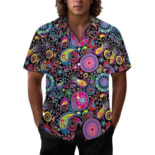 Joyidec Mens Hawaiian Shirt Casual Button Down Short Sleeve Tropical Beach Holiday Aloha Party Shirt for Men Funny