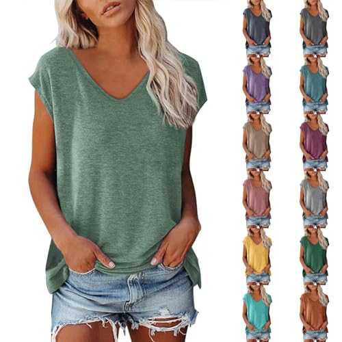 T Shirt Women's Cotton V-Neck T-Shirt Women's Oversize Short Sleeve Top Basic Blouses Casual Sports Top Plain Summer Shirt Loose Long Blouse Women Shirt Summer Tops Shirt Blouse Elegant Women's Blouse