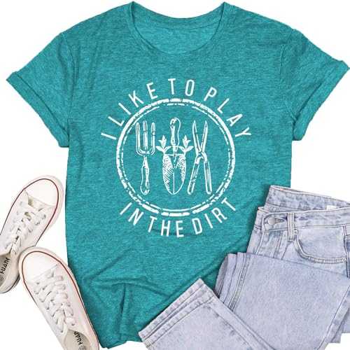 SUWATOIN Women Garden Shirts Gardener T-Shirt Gardening Tools Tee Plant Lover Farmer Tops