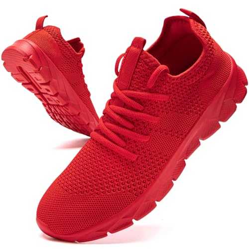 Oltyutc Mens Trainers Running Walking Mesh Slip On Shoes Lightweight Comfortable Badminton Gym Tennis Sneakers Athletic