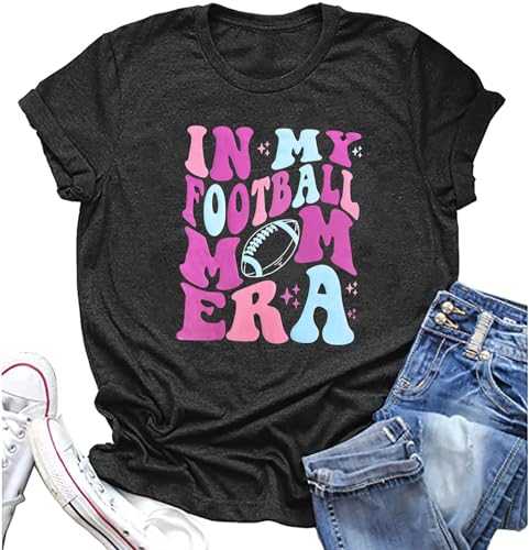 Soccer Mom Shirts Women in My Soccer Mom Era T Shirt Soccer Baseball Mama Short Sleeeve Tees Casual Summer Holiday Tops