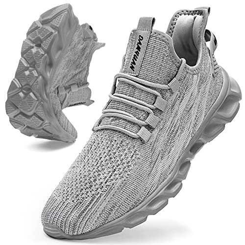 QIJGS Running Shoes Men Gym Tennis Athletic Mesh Sneakers Lightweight Sports Fashion Workout Casual Shoes
