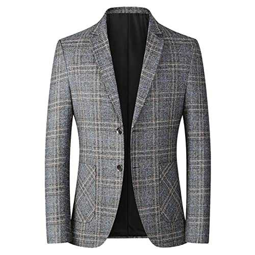 MODSGUE Men's Autumn and Winter Casual Fashion Wool Suit Wool Coat Smooth Wool Small Suit Short Coat Waterproof Men