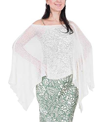 Mimosa Ladies Crochet Poncho Lace Fish Net Batwing Wrap Beach Cover Up