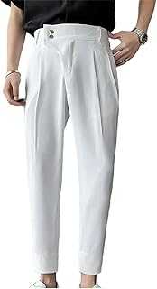 Men Plus Big Size Trousers for Blue Tressed Man Suits Slim Fit Spring Clothes Elegant Designer Pants