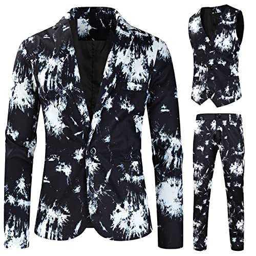 Men Suits Four Seasons Dating Digital Printing Suit Vest Trousers Suit 3 Piece Suit Homecoming Suits for Men