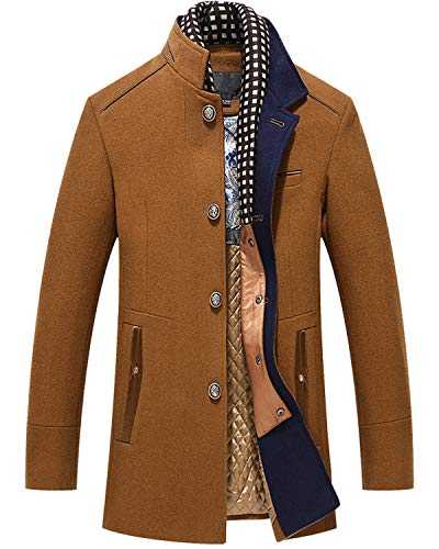 Men's Wool Coat Winter Coat Slim Medium Long Coats Overcoat Male