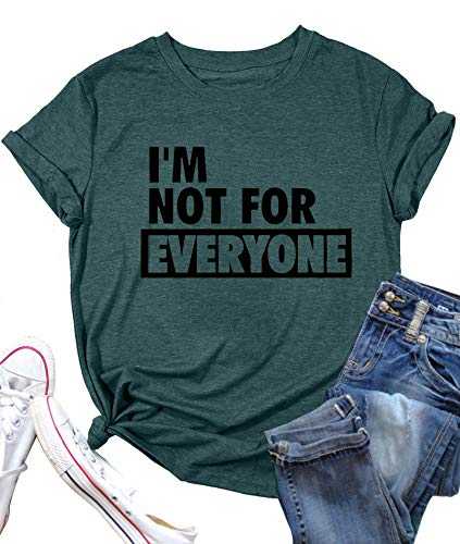 I'm Not for Everyone Shirts for Women Funny Sarcastic Shirt Top Short Sleeve Casual Graphic Print T Shirt