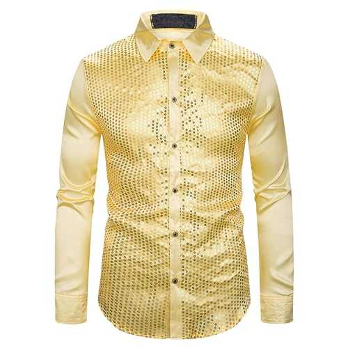 Men's Shiny Sequins Blazer Single Breasted Stylish Tuxedo Jacket Lightweight Formal Business Dress Suit Jacket Gothic Victorian Stage Cosplay Performance Outfit for Wedding & Banquet UK Size S-2xl