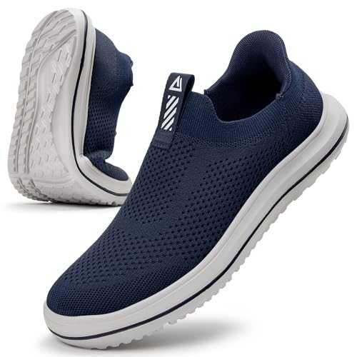 Slip On Sneaker Men's Lace Free Sneakers Hand-Free Running Shoes Lightweight Breathable Outdoor Sports Sneakers Leisure Road Running Shoes