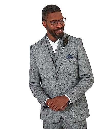 Joe Browns Men's Tailored Fit Herringbone Suit Jacket Blazer