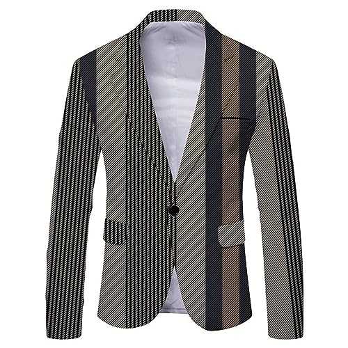 Men'S Printed Blazer Jacket, Slim Fit Party Suit Jacket, Single Breasted Fashion Blazer, Men'S Stylish Casual Blazer, Retro Plaid Dinner Jacket, Men'S Designer Printed Blazer
