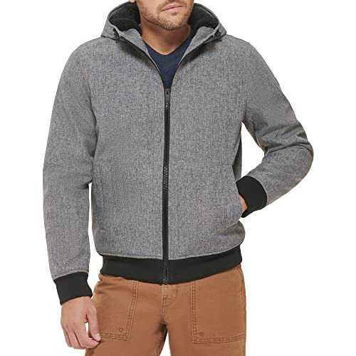 Dockers Men's Softshell Sherpa Lined Bomber Jacket