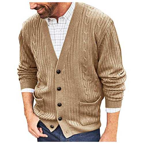 Mens Fashion Leisure Solid Wool Knitting Lattice Stand Collar Long Sleeve Long Style Cardigan Coat 6 Foam