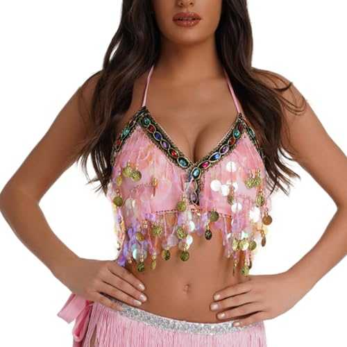 Duohropke Tank Tops Women's Sequins Shiny Camisole Club Party Glitter Cami Top Women's Tank Tops Sleeveless V-Neck Tank Top Spaghetti Straps Tops Tops