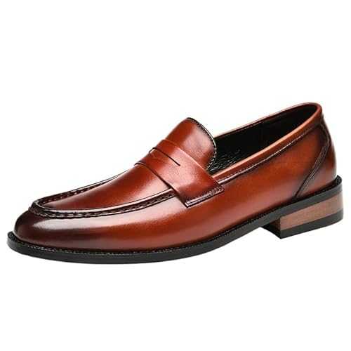 Dress Oxford for Men Slip On Men's Business Shoes Genuine Leather Dress Shoes for Men Loafers Genuine Cow Leather Soft Moccasins