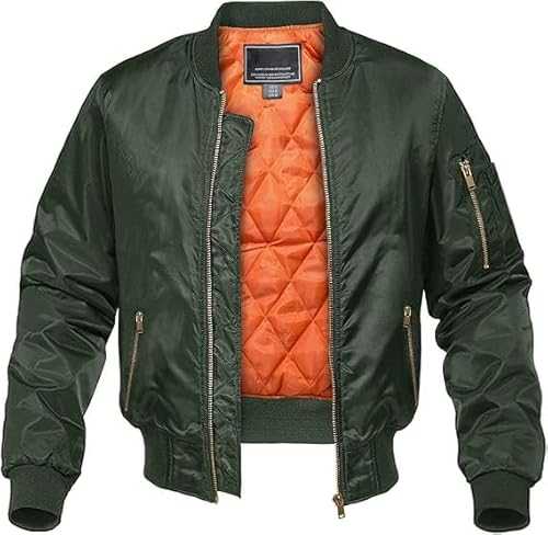 KEFITEVD Bomber Jacket Men Winter Military Flight Mens Jacket Windproof Warm Cargo Coats with 4 Pockets