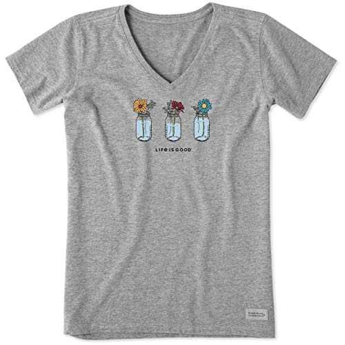 Life Is Good Women's Floral Jars Shirt