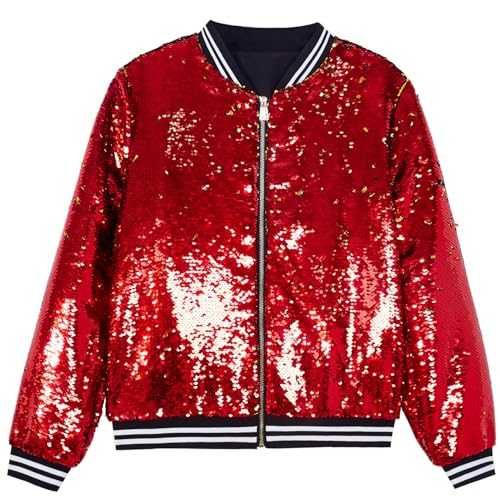 YIYI Mens Jacket Sequin Males Bomber Flip Sparkly Striped Varsity Glitter Party Outwear Coat Birthday Holiday Clothes