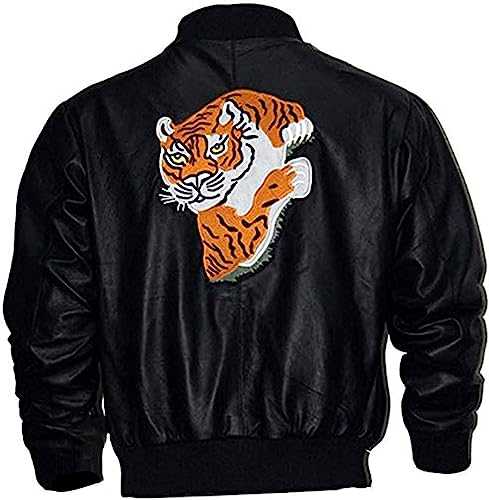 Suiting Style Men's Sylvester Stallone Tiger Rocky II Balboa Bomber Genuine Leather Jacket