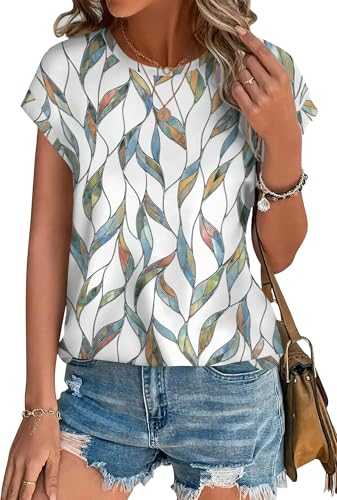 Aokosor Ladies Summer Tops for Women UK Womens T Shirts Short Sleeve Tee Ladies Tops