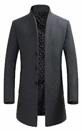 FASHINTY Men's Classical France Style Warm Wool Coat #1W1F153160123