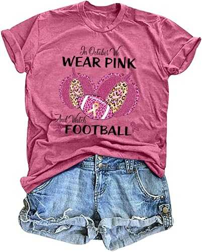 Breast Cancer Awareness Shirts Women: Pink Ribbon T-Shirt Rainbow Graphic Cancer Tee Inspiration Tops