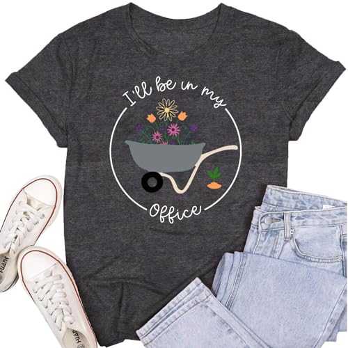 SUWATOIN Garden Shirts for Women Plant Lover Gardener T-Shirt Gardening Gifts Short Sleeve