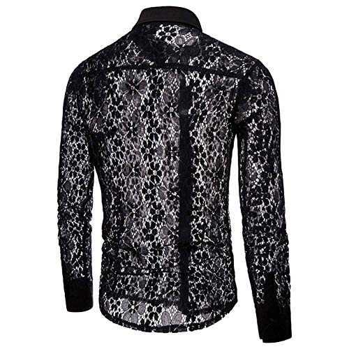 TYUIOP Cotton Polo Shirts for Men UK Men's Long Sleeve Plain Stretch Dress Shirt Business Formal Button Up with Pocket White V Neck
