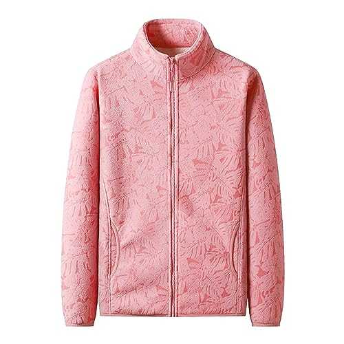 NSICBMNO Ladies Fleece Jackets Full Zip Sweatshirt Sport Jackets With Pockets Thick Fleece Sweatshirt Fluffy Coats Winter Warm Coats Stand Collar Jacket Thermal Coats For Hiking Camping Plus Size