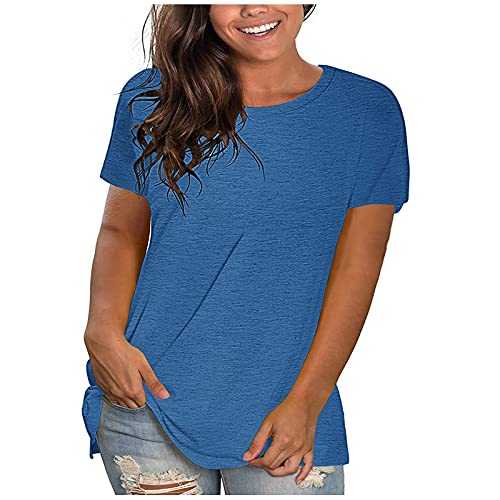 Women's T-Shirt Ladies V Neck Short Sleeve T Shirts Tie Dye Gradient Summer Tops Casual Loose Basic Tee Blouse Plus Size Tunic Tops UK Sale Clearance