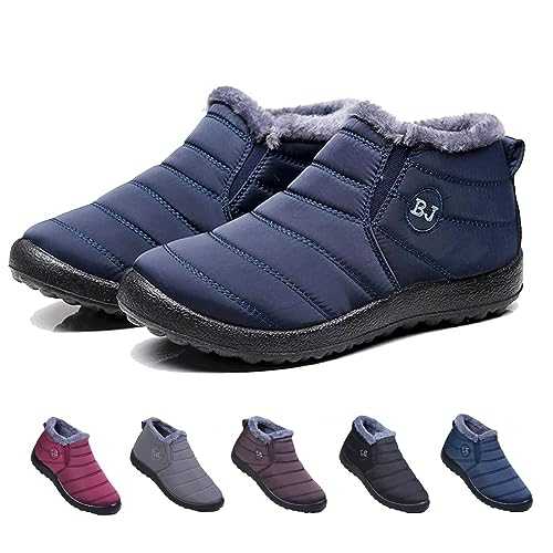HIDRUO Boojoy Winter Boots, Winter Warm Non-Slip Ankle Boots, Unisex Warm Fur Snow Boots Waterproof Anti-Slip Ankle Winter Booties