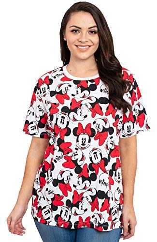 Disney Womens Plus Size T-Shirt Minnie Mouse Print