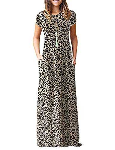 AUSELILY Womens Maxi Dress Summer Casual Long Dresses for Laydies with Pockets