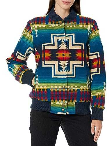 Pendleton Women's Jacquard Bomber Wool Coat