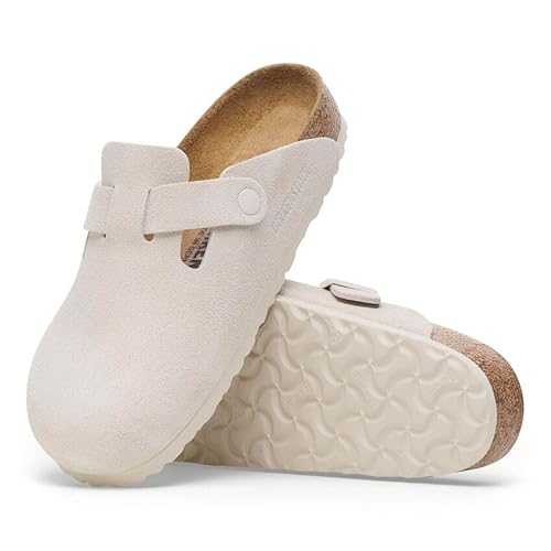 Men's Antique White Boston Clogs