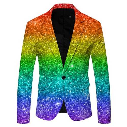 Men's Suits Pocket Lapel Button Up Casual Suit One Charm Coat Sequin Party Men's Coats Classic Regular Fit Blazer Sophisticated Style for Formal and Casual Occasions